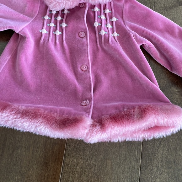 First Impressions Baby Girl’s Fur Coat - Pink 12M - Picture 4 of 9